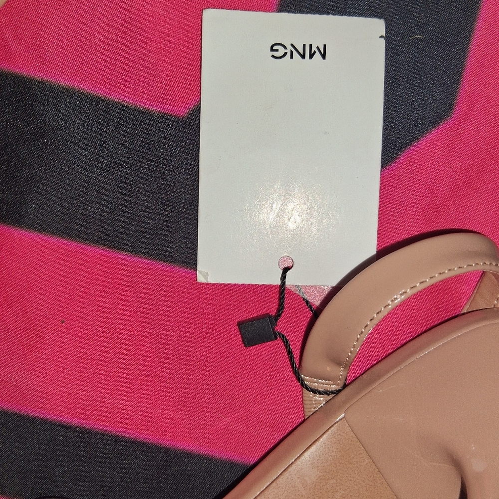 Mango Nude Beige Clear Strap Slingback Sandals - Picture 7 of 15